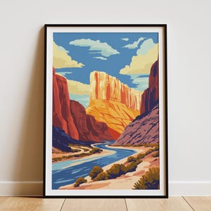 Big Bend National Park Poster Texas Reise Kunstdruck Minimalistische Wüstenlandschaft Wand Kunst Texas Urlaub Haus Dekor Southwest Art