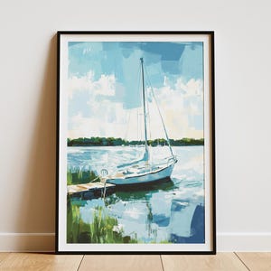 Chesapeake Bay Print Maryland Art Maryland Poster Nautical Wall Art Sailboat Art Maryland Travel Poster Chesapeake Bay Decor Nautical Print