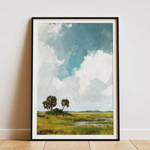 Everglades National Park Poster Florida Travel Print Vintage Style Wall Art Wetland Scenery Home Decor Landscape Photography Paper Print