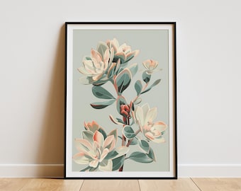Minimalist Succulent Plant Poster Modern Botanical Art Print Home Decor Wall Art Greenery Illustration