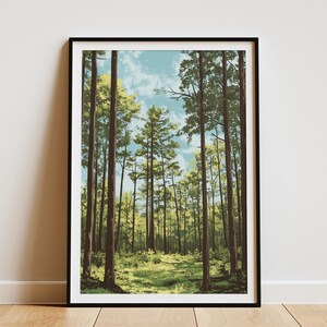 Arkansas Ozark National Forest Vintage Style Travel Poster Forest Wall Art Print Nature Home Decor Ozark Mountains Art Arkansas Gift Forest