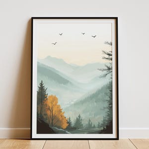 Póster del Parque Nacional del Valle de Cuyahoga, impresión artística, estilo de viaje vintage, arte de pared, paisaje minimalista, Ohio, naturaleza, decoración del hogar, póster de papel