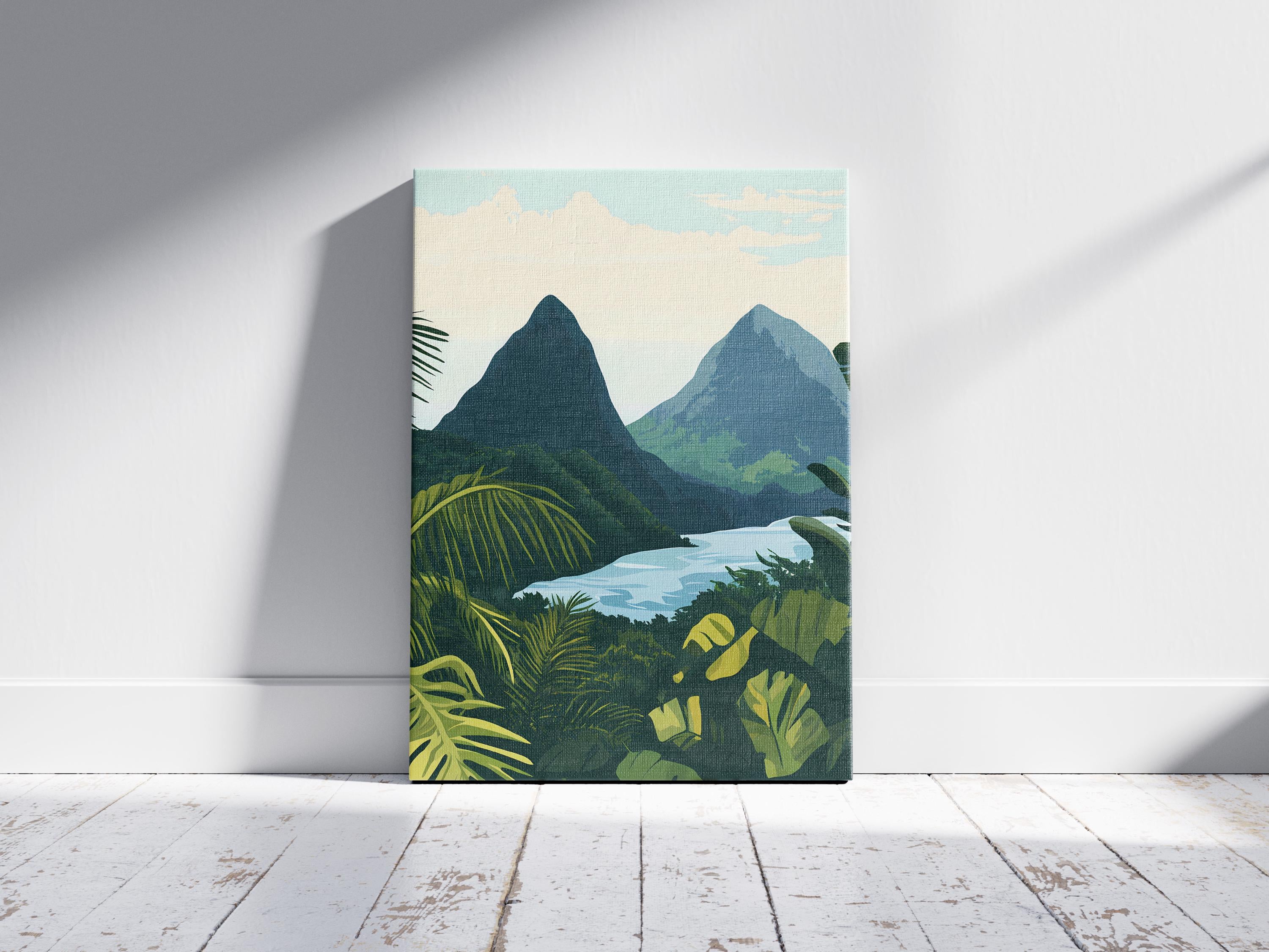 Dominica Morne Trois Pitons National Park Poster Print Tropical
