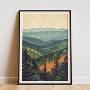 Arkansas Ozark National Forest Poster Print Vintage Travel Poster Mid-Century Modern Nature Art