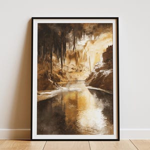 Mammoth Cave National Park Poster Kentucky Travel Print Vintage Style Wall Art Home Decor Souvenir  Paper Poster Cave Art Print