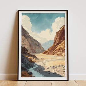 Death Valley National Park Poster Art Print California Travel Wall Art Desert Landscape Poster Vintage Style Home Decor Southwest Artwork
