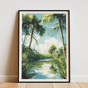 Biscayne National Park Poster Florida Travel Art Print Vacation Wall Decor Souvenir Gift Destination Print Tropical Landscape Art Print
