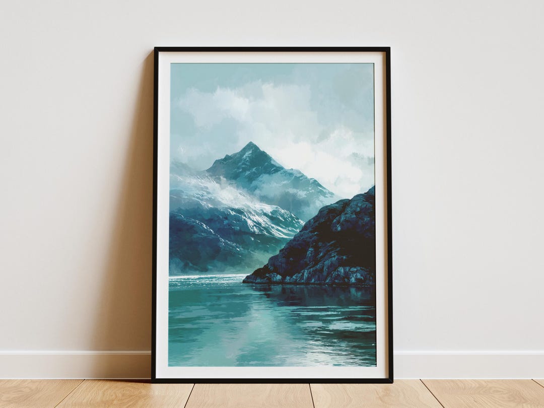 Glacier Bay National Park Poster Alaska Travel Print Vintage Style Art ...