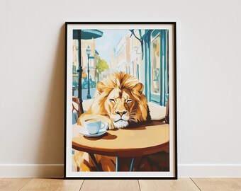 Lion Coffee Vintage Cafe Poster: Fine Art Giclee Print - Etsy