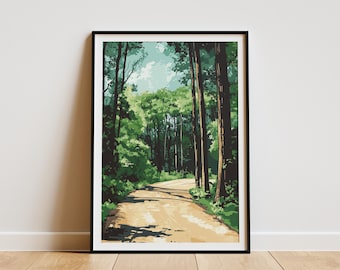 Arkansas Ozark National Forest Poster Print Vintage Style Travel Poster Landscape Art Nature Wall Decor Ozark Mountains Art Print Home Decor