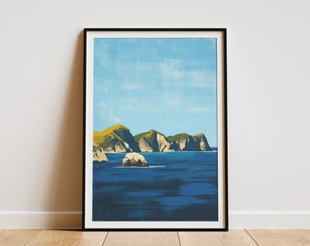 Channel-Islands Nationalpark Poster Kalifornien Küstenwand Kunst Druck Reise Souvenir Geschenk Idee California Coast Art Channel Islands Art