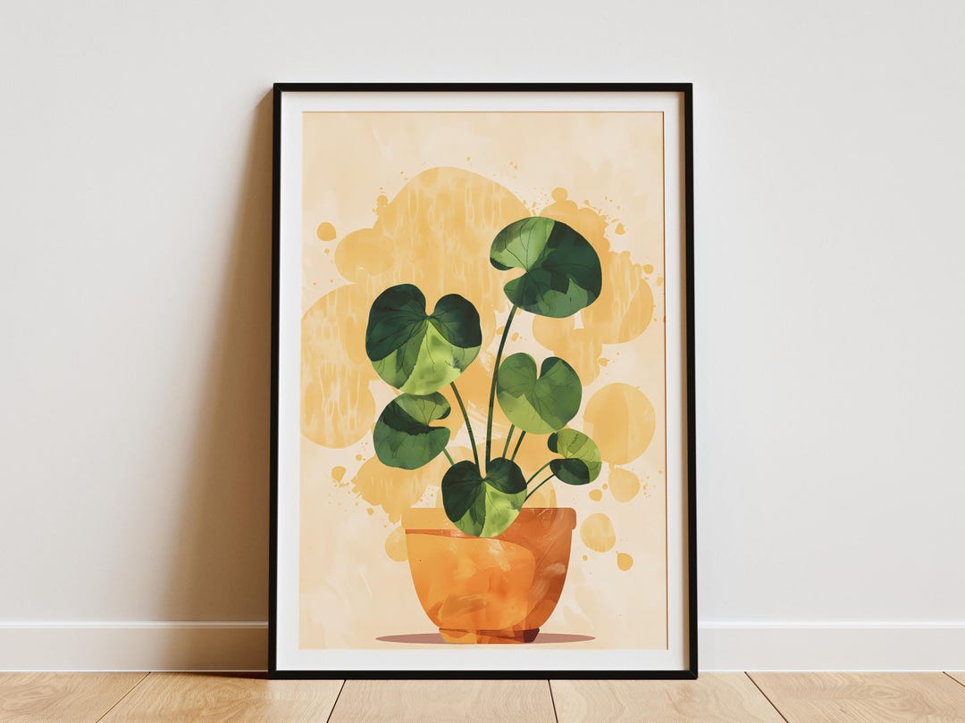 Minimalist Plant Poster Green Plant Illustration Botanical Wall Art ...