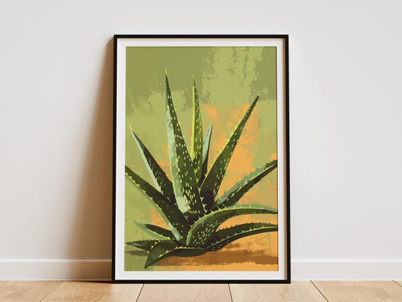 Aloe Vera Plant Print Minimalist Art Green Botanical Print Home Decor Wall  Art - Etsy
