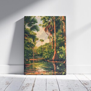Póster de los Everglades de Florida, lámina decorativa de naturaleza tropical para pared. imagen 5