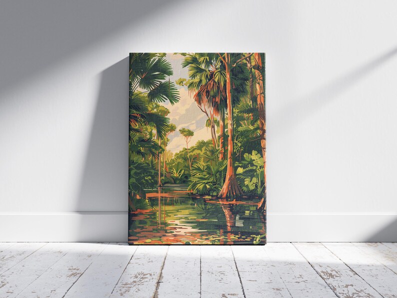 Póster de los Everglades de Florida, lámina decorativa de naturaleza tropical para pared. imagen 5