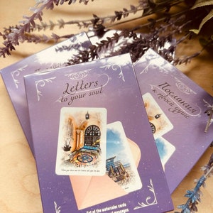 Lot de 20 cartes aquarelles avec des messages inspirants - « Letters to Your Soul » excellente idée cadeau