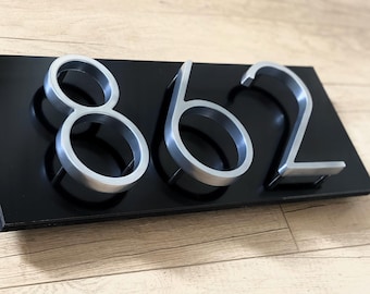 House number for outdoor with METAL numbers | Vertical and Horizontal Address sign | Custom sign | Address plaques | Housewarming gift