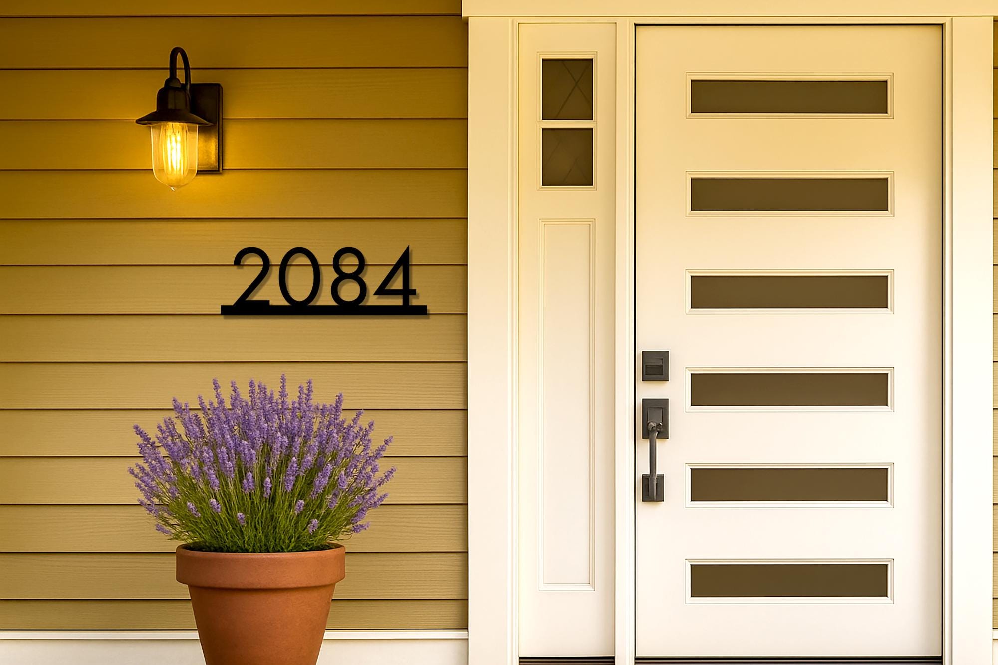 Large House Numbers | Big Metal Address Sign | up to 12” Tall Modern ...