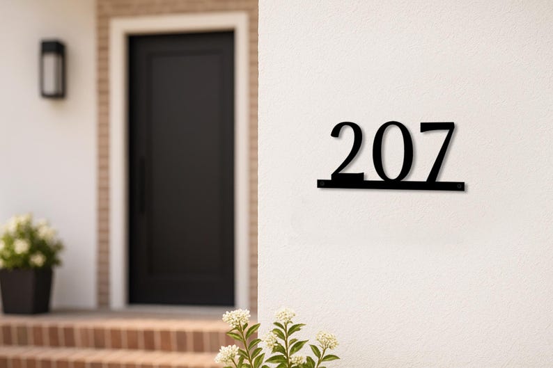 Large House Numbers | Big Metal Address Sign | up to 12” Tall Modern ...