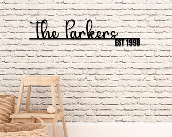 Established sign | Housewarming Gift | Established Metal Sign | Family Name Sign | Family Sign |  Sign Personalized | Family Name