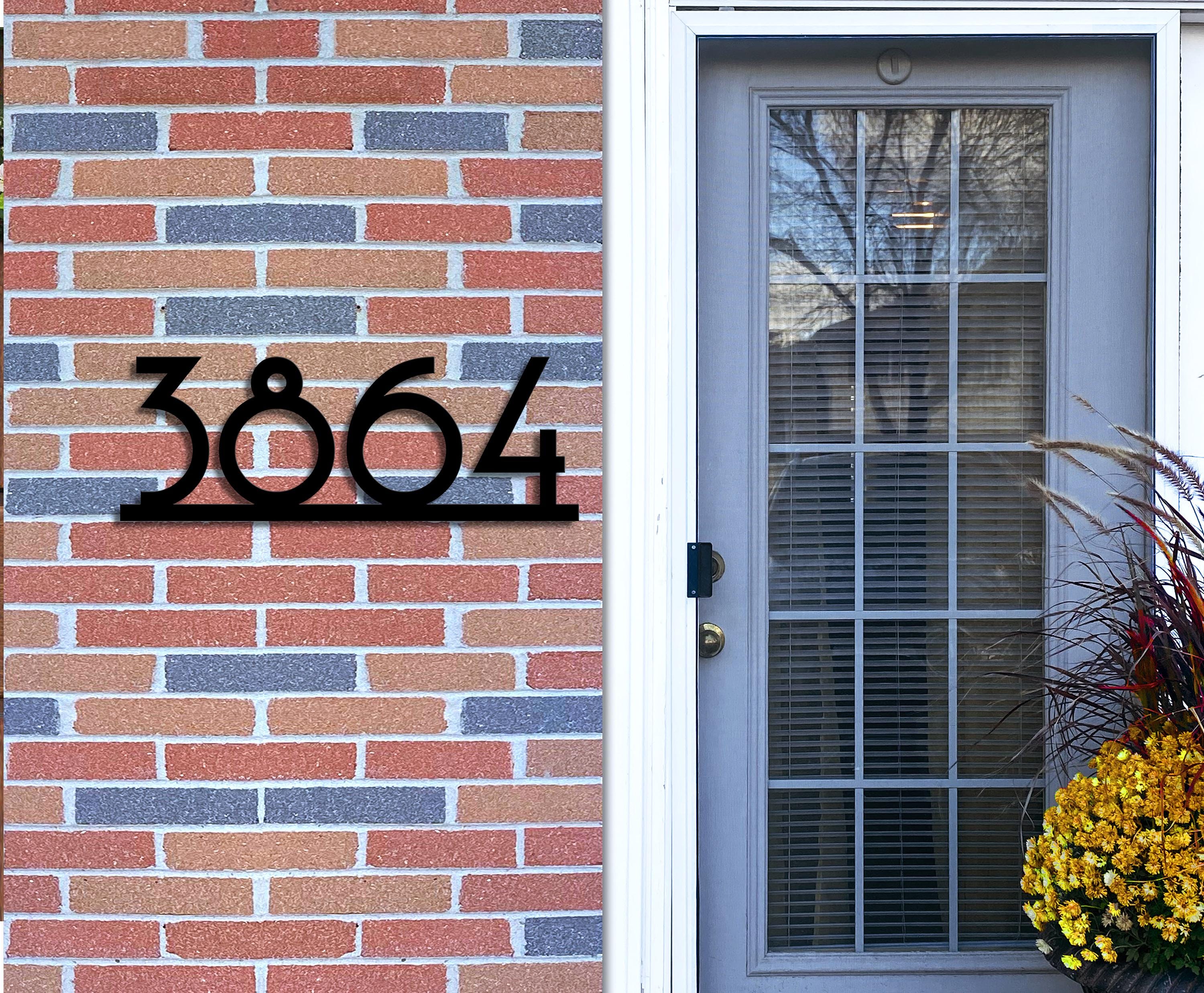 Large House Numbers | Big Metal Address Sign | up to 12” Tall Modern ...