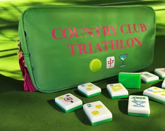 Country Club Triathlon Mahjong Tile Bag