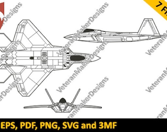 F-22 - Blueprint Silhouettes