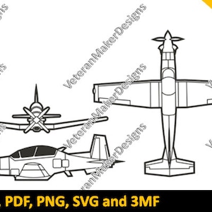 T-6 Texan - Siluetas de planos