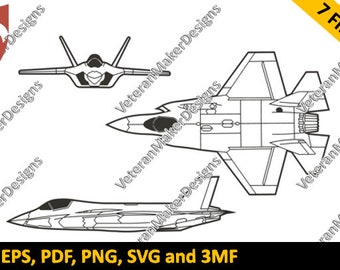 F-35 Lightning II - Blueprint Silhouettes