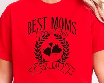 Maglietta per la festa della mamma Best Moms Chaos Club, maglietta per apprezzamento della mamma, maglietta Mom Life, regalo per le mamme, maglietta per la maternità, maglietta Mom Club
