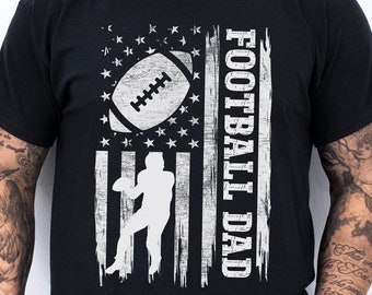 Vintage Football Dad T-Shirt , Retro Football T-Shirt for Dad , Classic Vintage Football Player Image Top, Football Lover Top, Gift for Dad