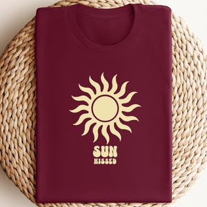 Sun Kissed T-Shirt, Retro Sun Shirt, Summer Vibes Shirt, Boho Sun T-Shirt, Vintage Sunshine Shirt, Sun Lover Shirt, Summer Sun Shirt