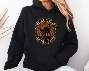 Purr Evil Cat Hoodie | Evil Cat, Black Hoodie, Spooky Cats, Horror