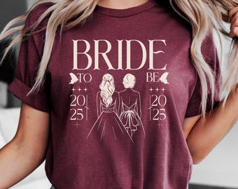 Blivande brud 2025 T-shirt, brud- och brudtärntröja, brudtärntröja, vintage brudtärntröja, brudtärntröja, brudfesttröja