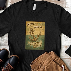 Vintage Nautical Anchor T-Shirt, Rustic Sea Life T-Shirt, Sailor Lifestyle Tee, Ocean Anchor Shirt, Nautical Shirt, Trendy Sea Lover Gift