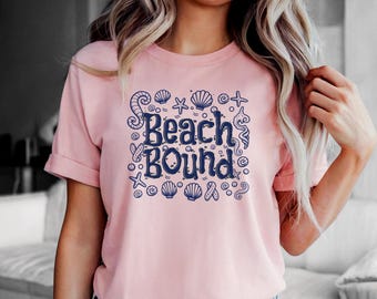 Summer Vacation Beach Bound T-Shirt, Ocean Life Shirt, Beach Lover T-Shirt, Sea Adventure, Beach Trip Shirt, Ocean Lover Gifts, Beach Vibes