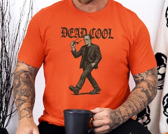 Frankenstein T-Shirt Retro Style | Dead Cool Monster Tee | Gothic Halloween Shirt | Horror Graphic Tee