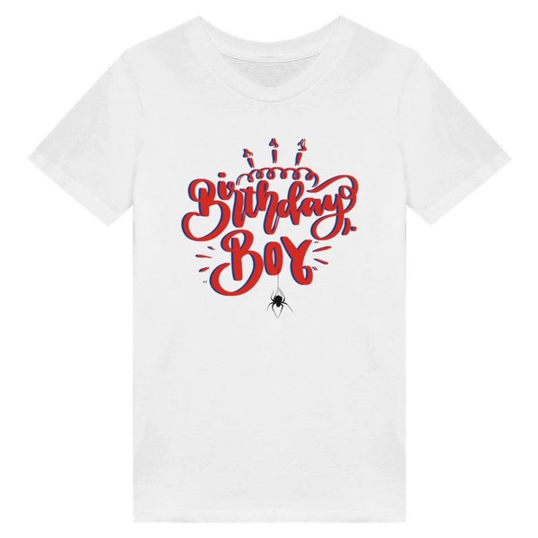 Spinne Geburtstag Jugend Bio-Kinder T-Shirt mit Rundhalsausschnitt