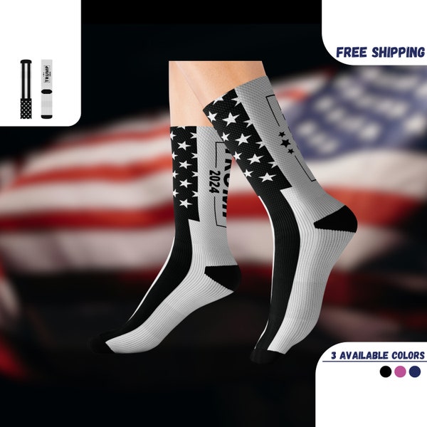 Trump 2024 Socks, Giftful For Him, Gift-For Trump, Patriotism Socke, Trump Gifted, Trump Gifted Sock, Giftful Socks, Socks Formen, Black