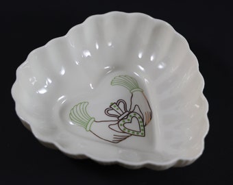 Belleek Claddagh Heart Bowl