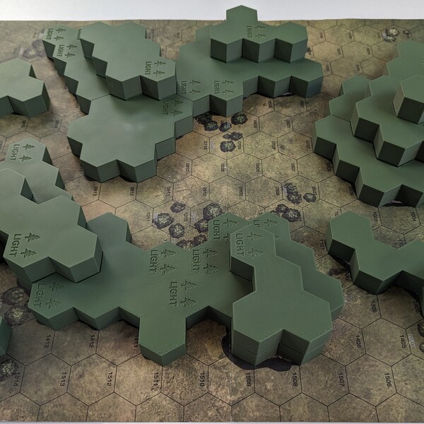 BattleTech Grassland 2 & 3 DISCOUNT Modular Hex Kit