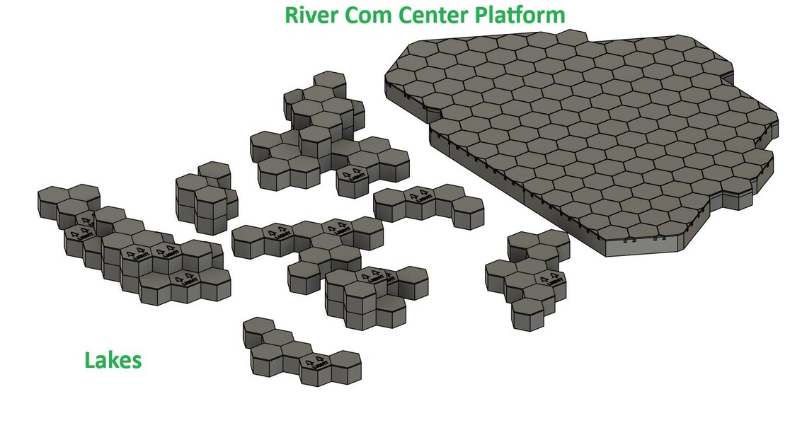STL Grassland Map Pack Side B Battlehex Terrain Tops *digital* - Etsy