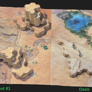 STL Desert Map Pack  Side A BattleHex Terrain Tops *Digital*