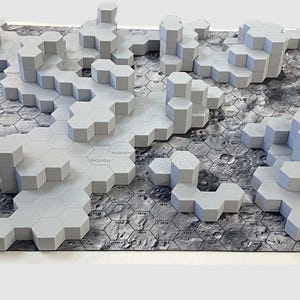 STL Lunar & Grassland B Battlemat BattleHex Terrain Tops *Digital*