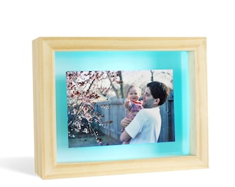 Picture Frame Friendship Lamp | Photo Display for Printed Photos | Long-Distance Connection Gift | Touch-Activated LED Light