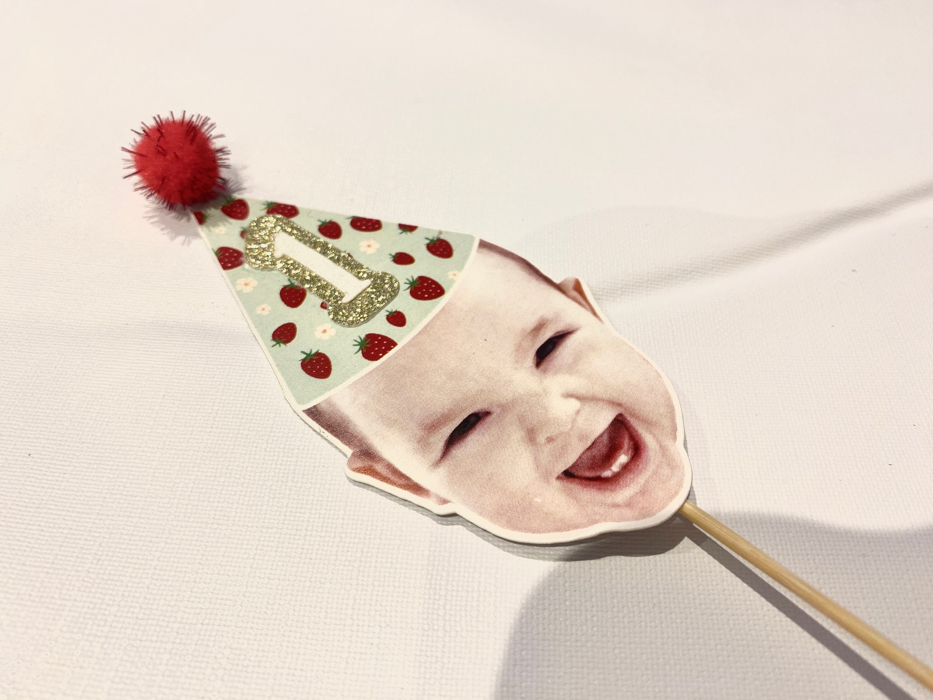 Personalised Baby Face/any AGE Birthday Cupcake Toppers, Baby Birthday Cake Toppers, 1st