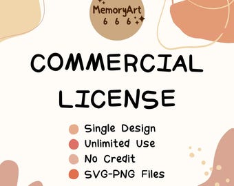 Licence commerciale SVG PNG / Modèle unique / Utilisation illimitée / Pas de crédit