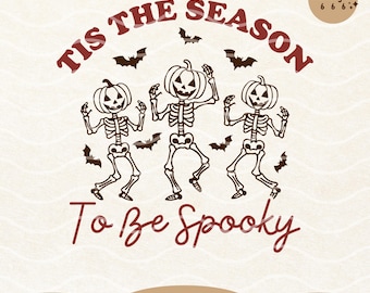 Spooky Season Skeleton Dance SVG: Funny Halloween Pumpkin Design (PNG, SVG)