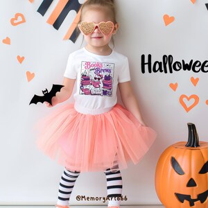 Books and Brews Bookish Halloween PNG SVG with a cute reading ghost, spooky spell books, witchy coffee mugs, potion bottles, bats, candles, and magical decor. Perfect for book lovers, bookworms, readers, librarians, Halloween shirts, mugs, tote bags, stickers, and sublimation designs.