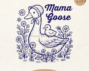 Mamma oca SVG PNG, design floreale vintage cottagecore, regalo per la festa della mamma